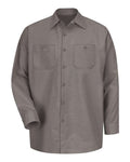 Red Kap SP14 Men's Industrial Long Sleeve Work Shirt - Grey - front
