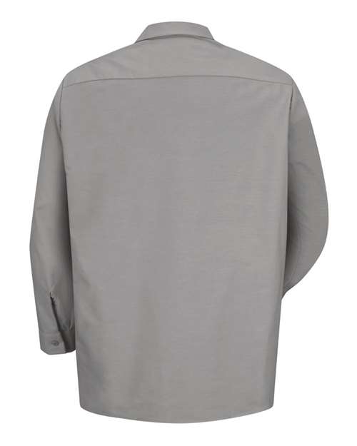 Red Kap SP14 Men's Industrial Long Sleeve Work Shirt - Light Grey - back
