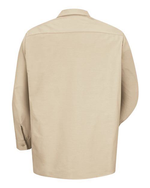 Red Kap SP14 Men's Industrial Long Sleeve Work Shirt - Light Tan - back