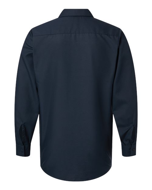 Red Kap SP14 Men's Industrial Long Sleeve Work Shirt - Navy - back