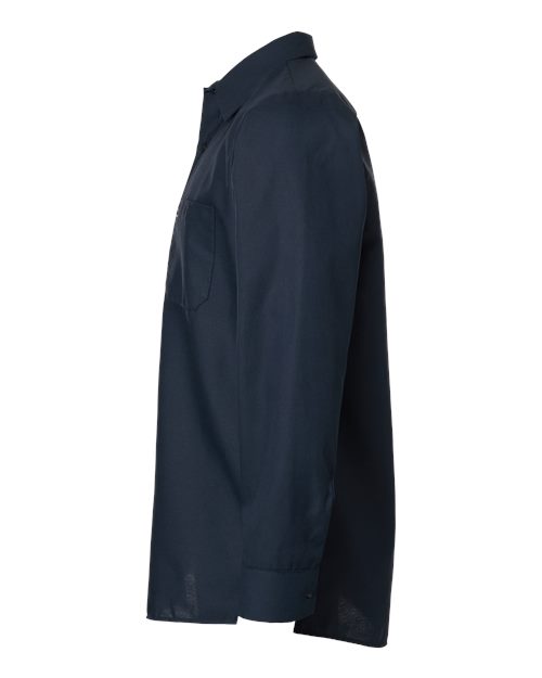 Red Kap SP14 Men's Industrial Long Sleeve Work Shirt - Navy - side