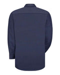 Red Kap SP14 Men's Industrial Long Sleeve Work Shirt - NL-Navy/ Light Blue - back