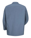 Red Kap SP14 Men's Industrial Long Sleeve Work Shirt - Postman Blue - back