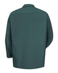 Red Kap SP14 Men's Industrial Long Sleeve Work Shirt - Spruce Green - back