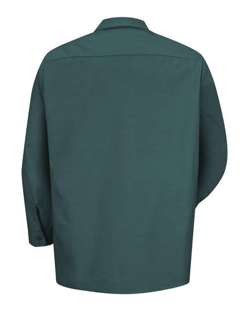 Red Kap SP14 Men's Industrial Long Sleeve Work Shirt - Spruce Green - back