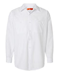 Red Kap SP14 Men's Industrial Long Sleeve Work Shirt - White - front