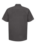 Red Kap SP24 Men's Industrial Short Sleeve Work Shirt - Charcoal - back