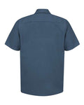 Red Kap SP24 Men's Industrial Short Sleeve Work Shirt - Dark Blue - back