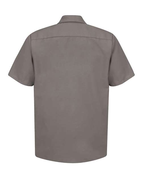 Red Kap SP24 Men's Industrial Short Sleeve Work Shirt - Grey - back