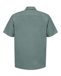 Red Kap SP24 Men's Industrial Short Sleeve Work Shirt - Light Green - back