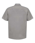 Red Kap SP24 Men's Industrial Short Sleeve Work Shirt - Light Grey - back