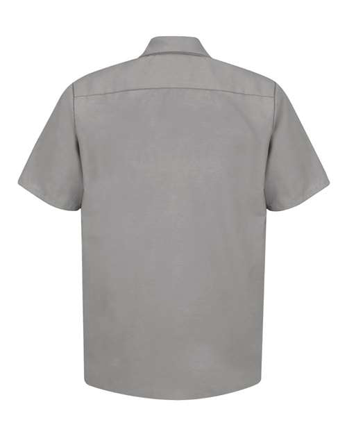 Red Kap SP24 Men's Industrial Short Sleeve Work Shirt - Light Grey - back