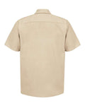 Red Kap SP24 Men's Industrial Short Sleeve Work Shirt - Light Tan - back