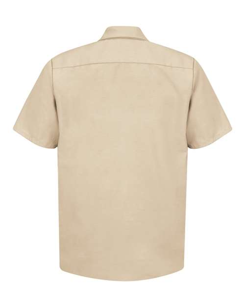 Red Kap SP24 Men's Industrial Short Sleeve Work Shirt - Light Tan - back