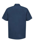 Red Kap SP24 Men's Industrial Short Sleeve Work Shirt - Navy - back