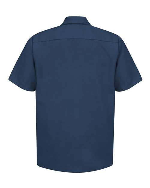 Red Kap SP24 Men's Industrial Short Sleeve Work Shirt - Navy - back