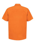 Red Kap SP24 Men's Industrial Short Sleeve Work Shirt - Orange - back