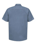 Red Kap SP24 Men's Industrial Short Sleeve Work Shirt - Postman Blue - back