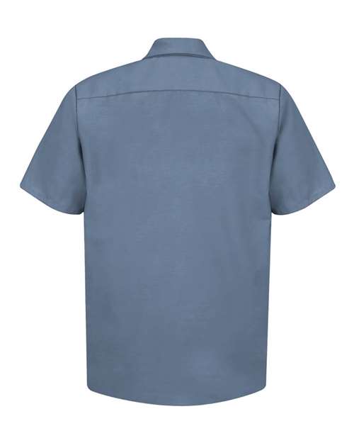 Red Kap SP24 Men's Industrial Short Sleeve Work Shirt - Postman Blue - back