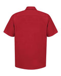 Red Kap SP24 Men's Industrial Short Sleeve Work Shirt - Red - back
