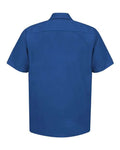 Red Kap SP24 Men's Industrial Short Sleeve Work Shirt - Royal Blue - back