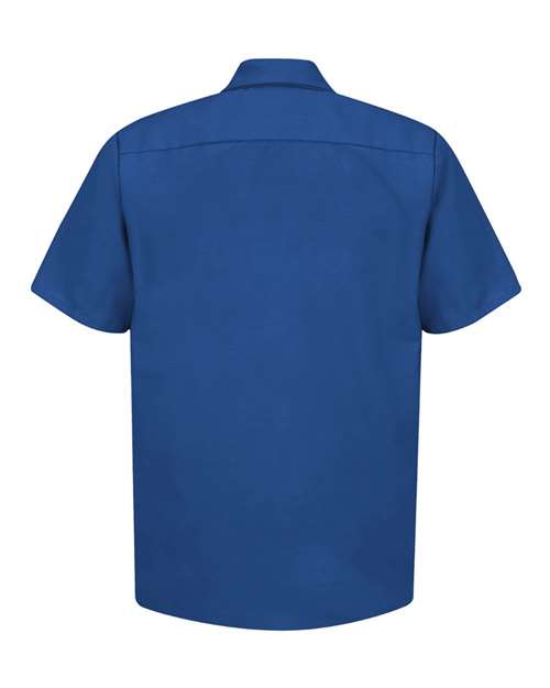 Red Kap SP24 Men's Industrial Short Sleeve Work Shirt - Royal Blue - back