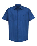 Red Kap SP24 Men's Industrial Short Sleeve Work Shirt - Royal Blue - front