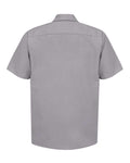 Red Kap SP24 Men's Industrial Short Sleeve Work Shirt - Silver - back