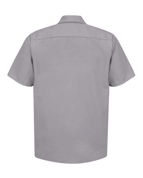 Red Kap SP24 Men's Industrial Short Sleeve Work Shirt - Silver - back