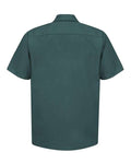 Red Kap SP24 Men's Industrial Short Sleeve Work Shirt - Spruce Green - back