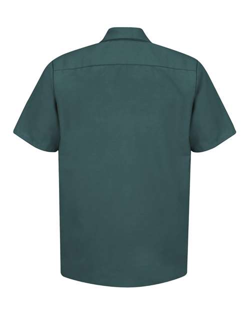 Red Kap SP24 Men's Industrial Short Sleeve Work Shirt - Spruce Green - back