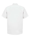Red Kap SP24 Men's Industrial Short Sleeve Work Shirt - White - back