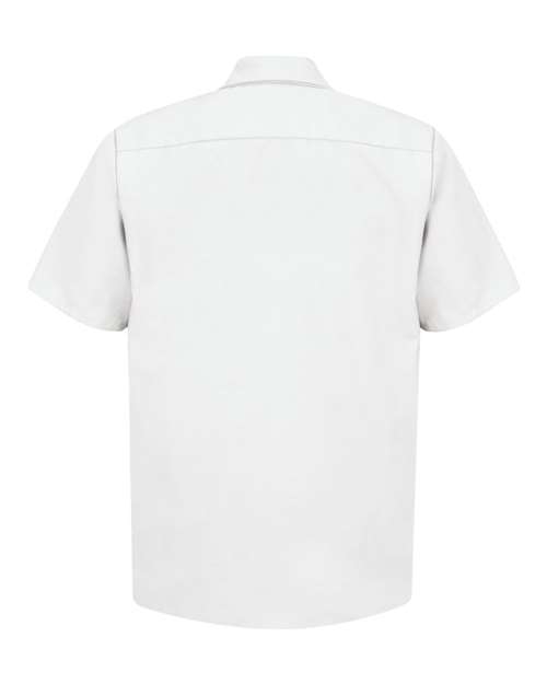 Red Kap SP24 Men's Industrial Short Sleeve Work Shirt - White - back