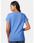 Hanes SL04 Women's Perfect-T T-Shirt - Carolina Blue - model back