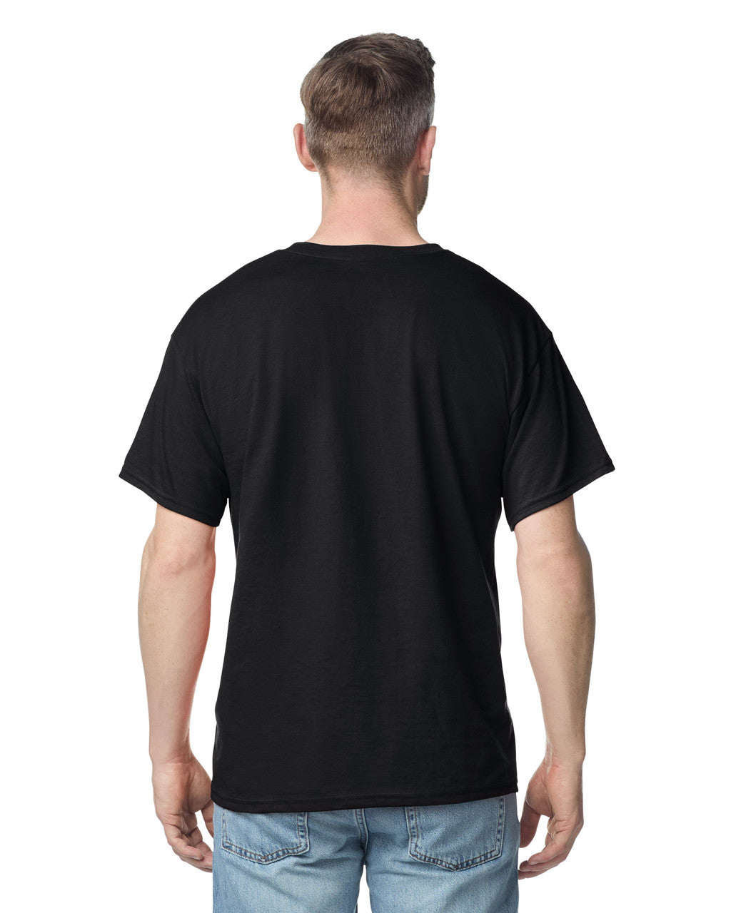 Gildan 2300 Unisex Ultra Cotton Pocket T-Shirt - Black - model back