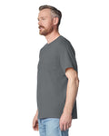 Gildan 2300 Unisex Ultra Cotton Pocket T-Shirt - Charcoal - model side