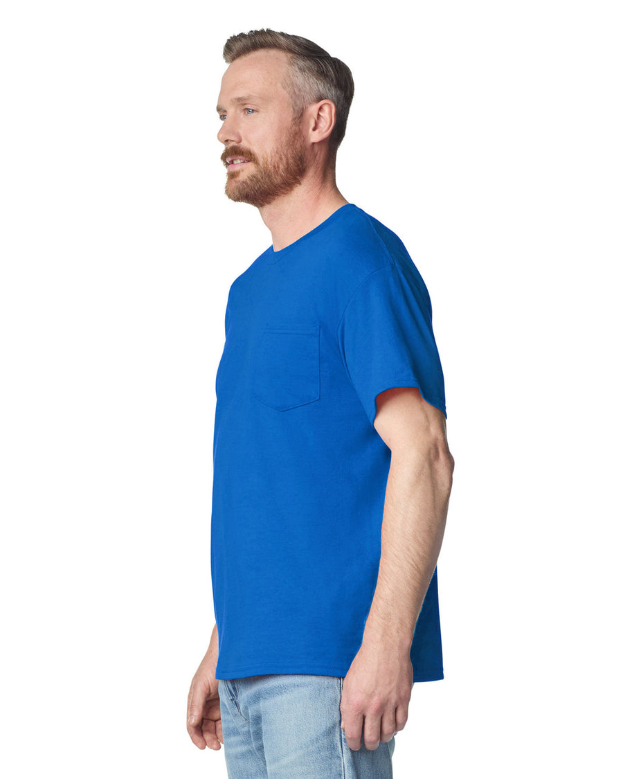 Gildan 2300 Unisex Ultra Cotton Pocket T-Shirt - Royal - model side