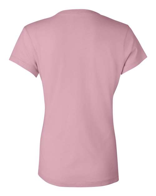 BELLA + CANVAS 6005 Women’s Jersey V-Neck Tee - Pink - back