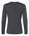 BELLA + CANVAS 6500 Women’s Jersey Long Sleeve Tee - Dark Grey Heather - back