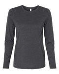 BELLA + CANVAS 6500 Women’s Jersey Long Sleeve Tee - Dark Grey Heather - front