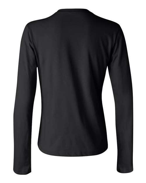 BELLA + CANVAS 6500 Women’s Jersey Long Sleeve Tee - Black - back