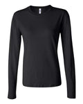 BELLA + CANVAS 6500 Women’s Jersey Long Sleeve Tee - Black - front