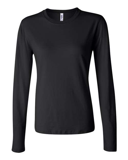 BELLA + CANVAS 6500 Women’s Jersey Long Sleeve Tee - Black - front