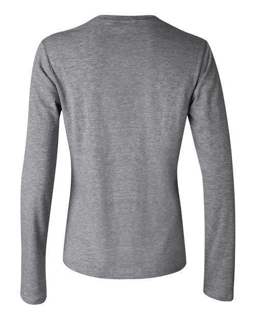 BELLA + CANVAS 6500 Women’s Jersey Long Sleeve Tee - Deep Heather - back