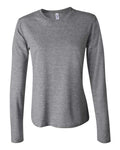 BELLA + CANVAS 6500 Women’s Jersey Long Sleeve Tee - Deep Heather - front