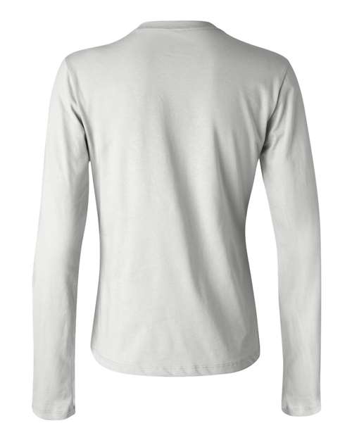 BELLA + CANVAS 6500 Women’s Jersey Long Sleeve Tee - White - back