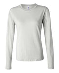BELLA + CANVAS 6500 Women’s Jersey Long Sleeve Tee - White - front