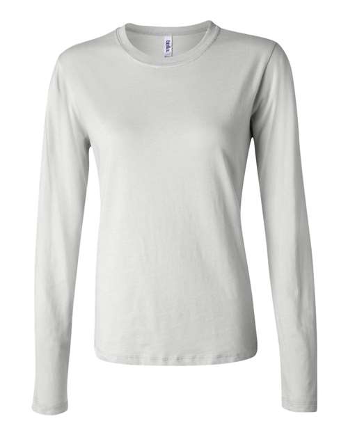 BELLA + CANVAS 6500 Women’s Jersey Long Sleeve Tee - White - front