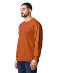 Gildan G240 Ultra Cotton Long Sleeve T-Shirt - Orange - model side