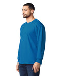 Gildan G240 Ultra Cotton Long Sleeve T-Shirt - Sapphire - model side